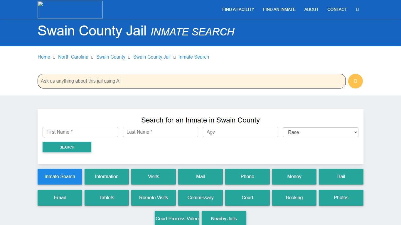 Swain County Inmate Search & Roster Find Inmates NC